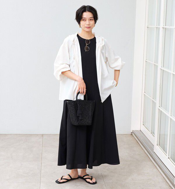 UNITED ARROWS green label relaxing「［size SHORTあり］フード ギャザー シャツ  UVカット 通気性 吸水速乾」|シャツ・ブラウス|