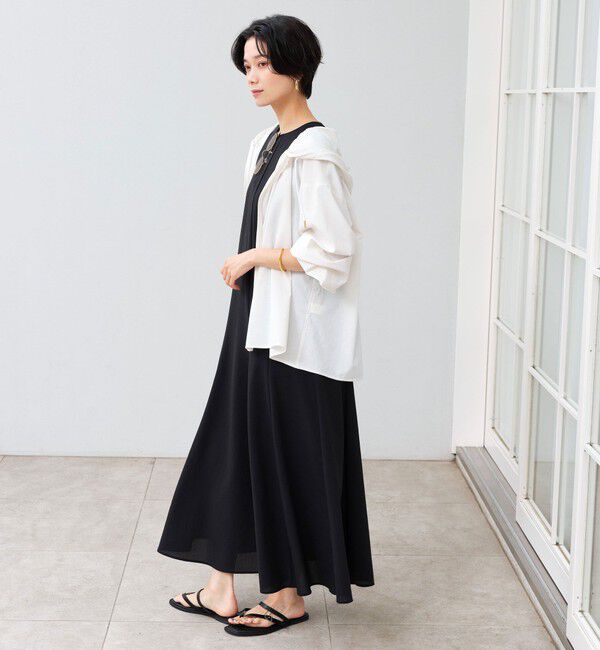 UNITED ARROWS green label relaxing「［size SHORTあり］フード ギャザー シャツ  UVカット 通気性 吸水速乾」|シャツ・ブラウス|