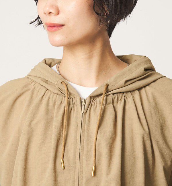 UNITED ARROWS green label relaxing「［size SHORTあり］フード ギャザー シャツ  UVカット 通気性 吸水速乾」|シャツ・ブラウス|