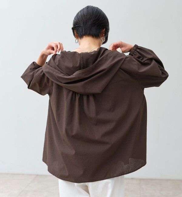 UNITED ARROWS green label relaxing「［size SHORTあり］フード ギャザー シャツ  UVカット 通気性 吸水速乾」|シャツ・ブラウス|