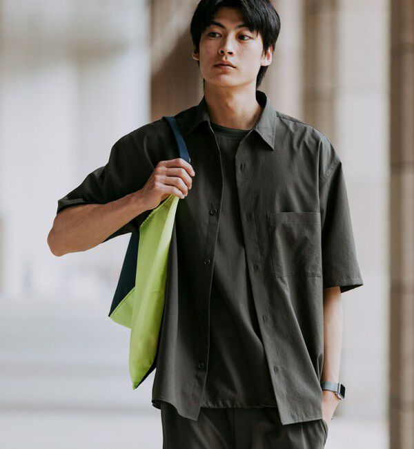 UNITED ARROWS green label relaxing「Dot Air ボックス レギュラーカラー 半袖 シャツ -ストレッチ-」|シャツ・ブラウス|