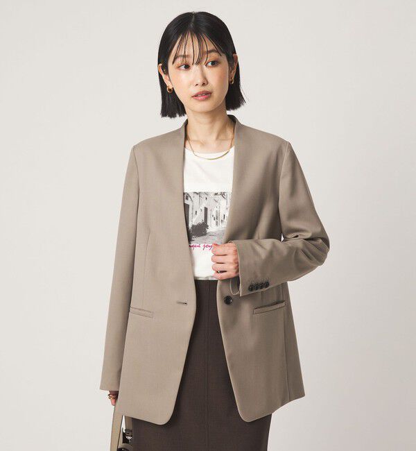 UNITED ARROWS green label relaxing「［size SHORT/TALLあり］Greed グリード ノーラペル ジャケット ウォッシャブル」|ノーカラージャケット|