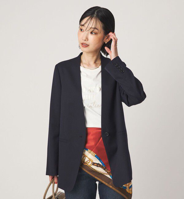 UNITED ARROWS green label relaxing「［size SHORT/TALLあり］Greed グリード ノーラペル ジャケット ウォッシャブル」|ノーカラージャケット|