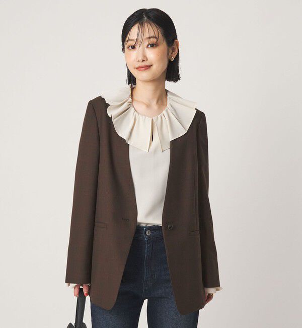 UNITED ARROWS green label relaxing「［size SHORT/TALLあり］Greed グリード ノーラペル ジャケット ウォッシャブル」|ノーカラージャケット|その他1