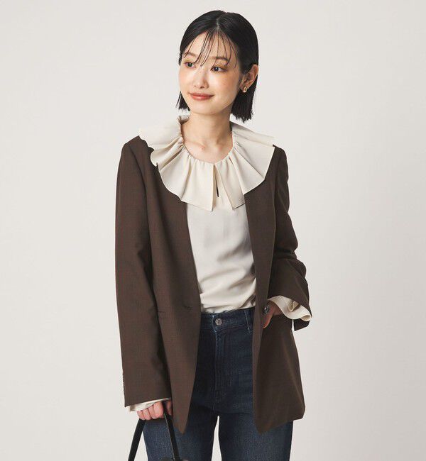 UNITED ARROWS green label relaxing「［size SHORT/TALLあり］Greed グリード ノーラペル ジャケット ウォッシャブル」|ノーカラージャケット|