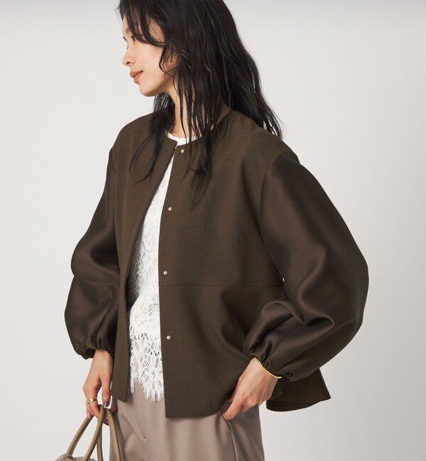 UNITED ARROWS green label relaxing「［size SHORTあり］fleurie(フルリー) フォルム ジャケット」|ノーカラージャケット|