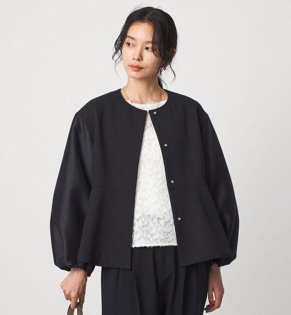 UNITED ARROWS green label relaxing「［size SHORTあり］fleurie(フルリー) フォルム ジャケット」|ノーカラージャケット|