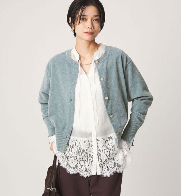 UNITED ARROWS green label relaxing「【結論シリーズ】ふれてモールニットカーデ」|カーディガン|