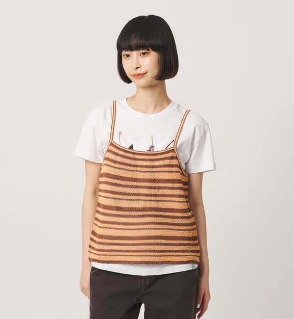 BEAUTY&YOUTH UNITED ARROWS「コットン メッシュ ボーダー キャミソール」|キャミソール|