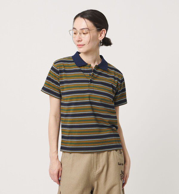 BEAUTY&YOUTH UNITED ARROWS「【WEB限定】マルチボーダー ポロカラーTシャツ」|Tシャツ・カットソー|MD.BROWN