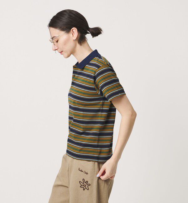 BEAUTY&YOUTH UNITED ARROWS「【WEB限定】マルチボーダー ポロカラーTシャツ」|Tシャツ・カットソー|