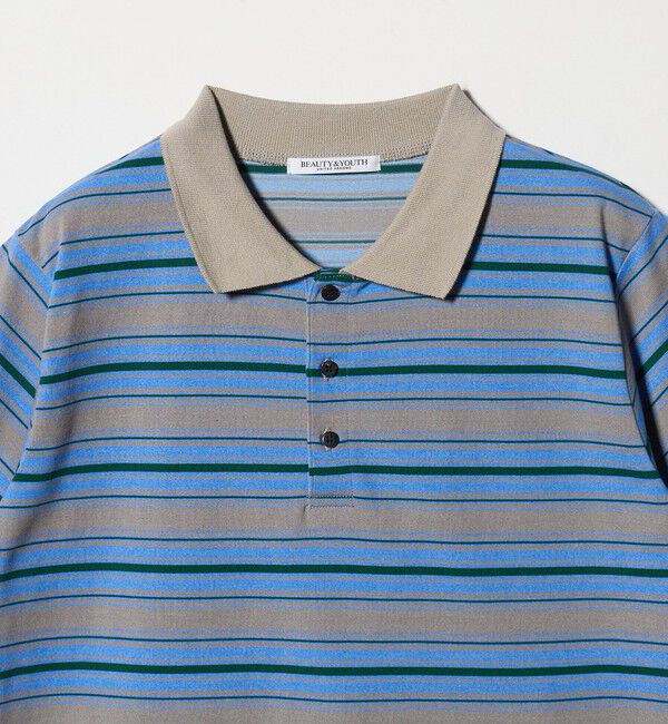 BEAUTY&YOUTH UNITED ARROWS「【WEB限定】マルチボーダー ポロカラーTシャツ」|Tシャツ・カットソー|