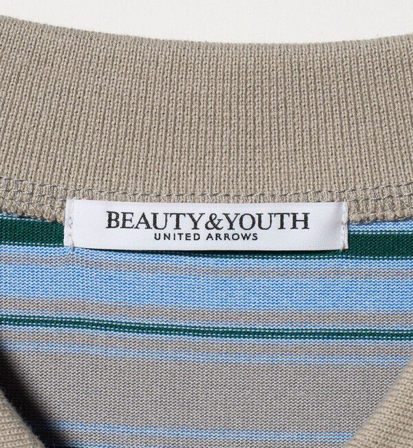 BEAUTY&YOUTH UNITED ARROWS「【WEB限定】マルチボーダー ポロカラーTシャツ」|Tシャツ・カットソー|