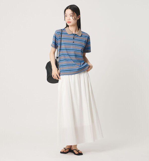 BEAUTY&YOUTH UNITED ARROWS「【WEB限定】マルチボーダー ポロカラーTシャツ」|Tシャツ・カットソー|