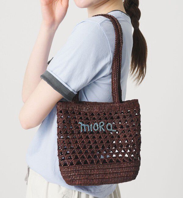 BEAUTY&YOUTH UNITED ARROWS「【別注】＜MIORA＞ラフィア ロゴ トートバッグ」|かごバッグ|