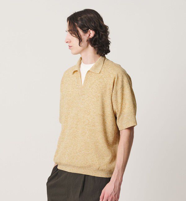 BEAUTY&YOUTH UNITED ARROWS「KNITEE リネンブレンド ミラノ スキッパー ニット Tシャツ ウォッシャブル」|ニット・セーター|