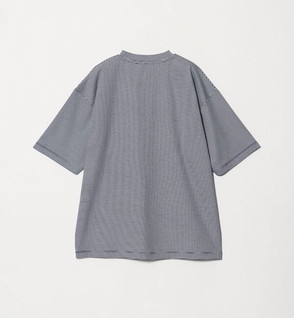 BEAUTY&YOUTH UNITED ARROWS「クール デオドラント クルーネック ボーダー Tシャツ 接触冷感 抗菌防臭」|Tシャツ・カットソー|