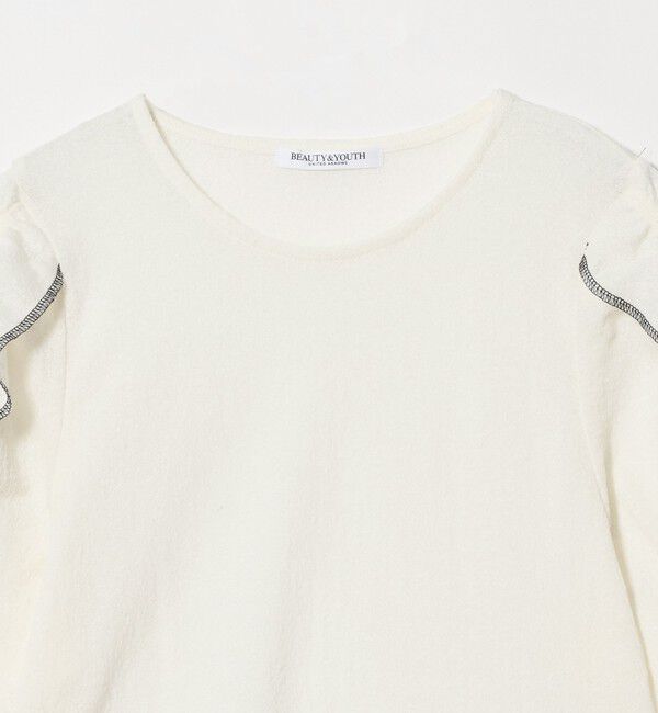 BEAUTY&YOUTH UNITED ARROWS「コットンナイロン ラッフル ジャガードプルオーバー ウォッシャブル」|Tシャツ・カットソー|