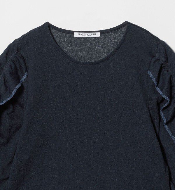 BEAUTY&YOUTH UNITED ARROWS「コットンナイロン ラッフル ジャガードプルオーバー ウォッシャブル」|Tシャツ・カットソー|