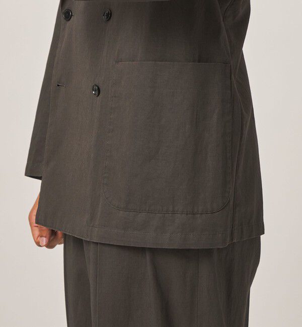 STEVEN ALAN「＜Steven Alan＞ コットン/リネン ツイル ダブルブレステッド 6B ジャケット」|テーラードジャケット|