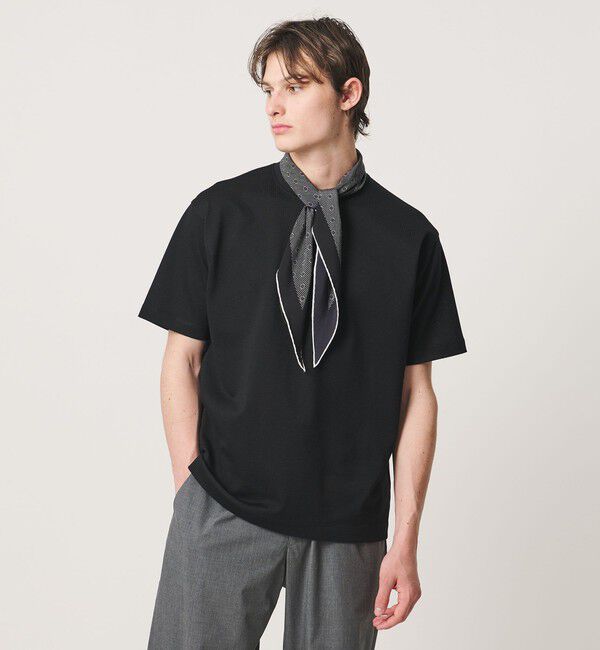 UNITED ARROWS「タック ジャージ Tシャツ」|Tシャツ・カットソー|BLACK