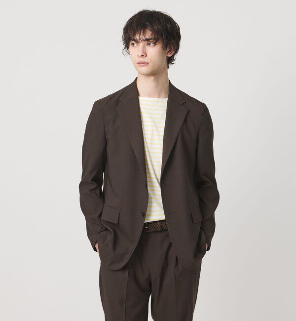 UNITED ARROWS「＜District＞ポリエステル トロピカル シングル 2ボタン テーラードジャケット」|テーラードジャケット|DK.BROWN