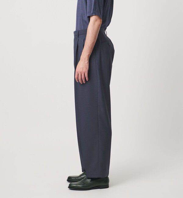 UNITED ARROWS「＜District＞ポリエステル トロピカル バレル ワイドパンツ」|スラックス|