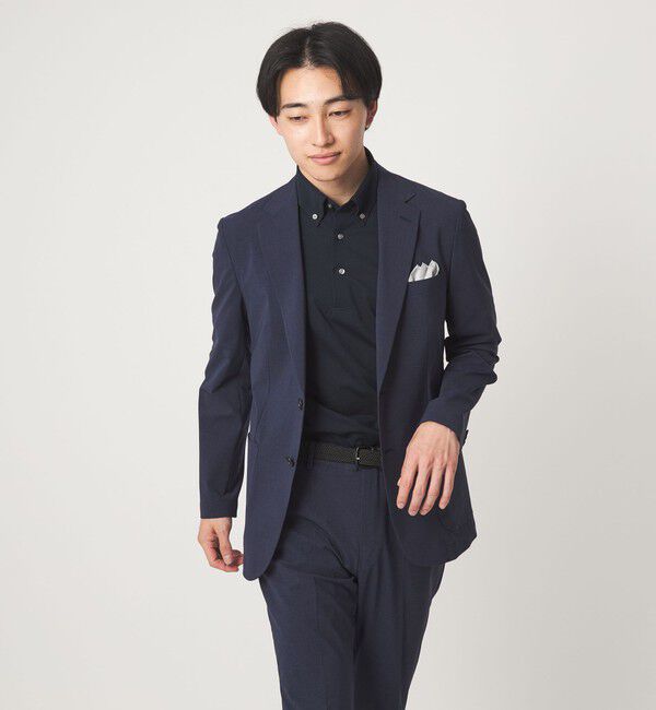 UNITED ARROWS green label relaxing「DUADRY clean バーズアイ ボタンダウン ビズポロ ポロシャツ -吸水速乾・抗菌-」|ポロシャツ|