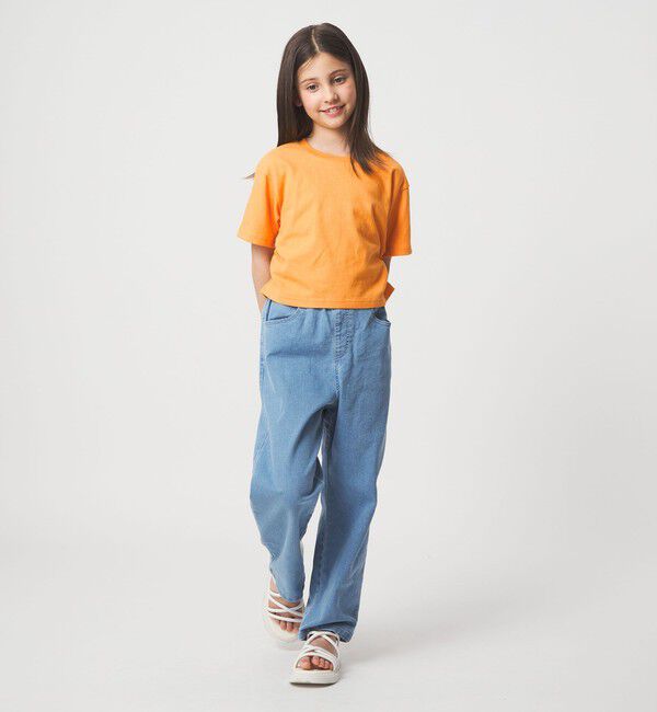 UNITED ARROWS green label relaxing「【WEB限定】サイドギャザー チビ Tシャツ 100cm-160cm」|Tシャツ・カットソー|