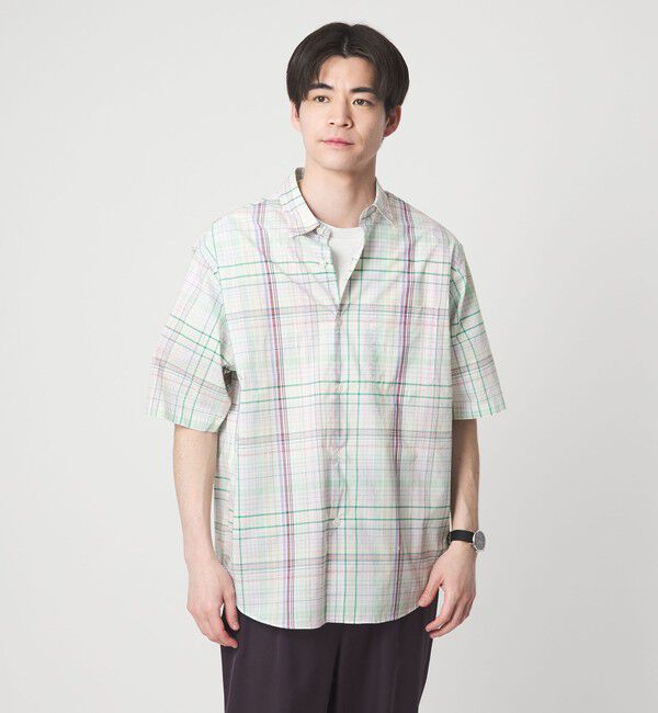 UNITED ARROWS green label relaxing「トーマスメイソン ジャストルーズ チェック柄 半袖 シャツ」|シャツ・ブラウス|