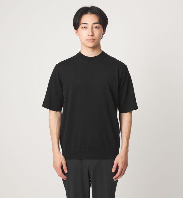 UNITED ARROWS green label relaxing「MTB コットン ハイゲージ モックネック ニット Tシャツ」|ニット・セーター|