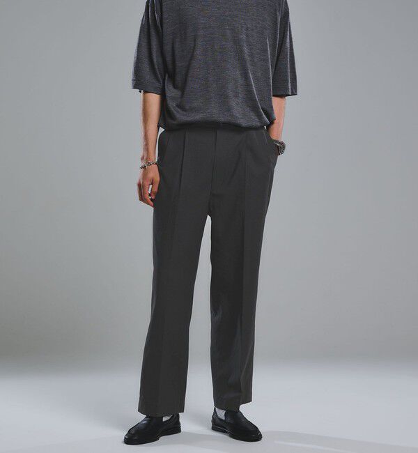 UNITED ARROWS green label relaxing「TR 和紙 2プリーツ スラックス W4」|スラックス|