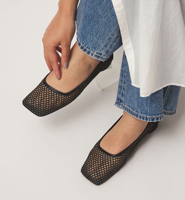UNITED ARROWS green label relaxing「メッシュ フラットシューズ」|ローファー|