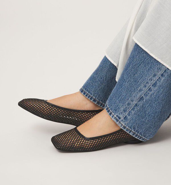 UNITED ARROWS green label relaxing「メッシュ フラットシューズ」|ローファー|