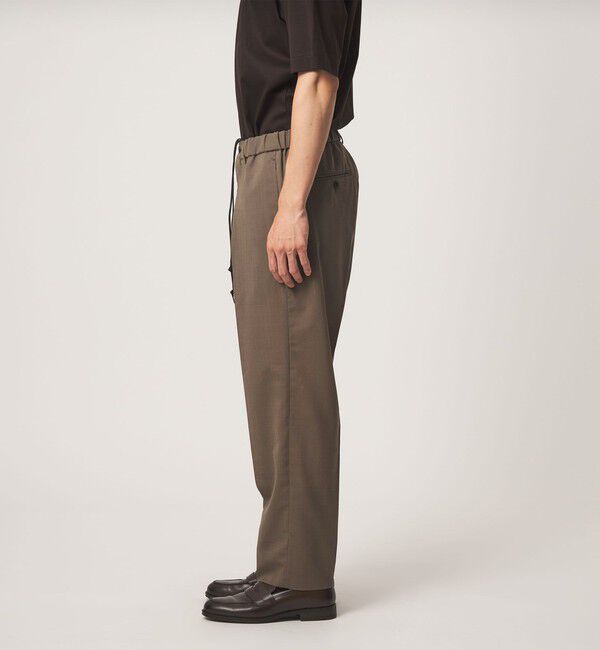 UNITED ARROWS green label relaxing「A+ air TWトロピカル 無地 リラックス イージー 1プリーツ セットアップ パンツ スラックス -ウォッシャブ」|スラックス|
