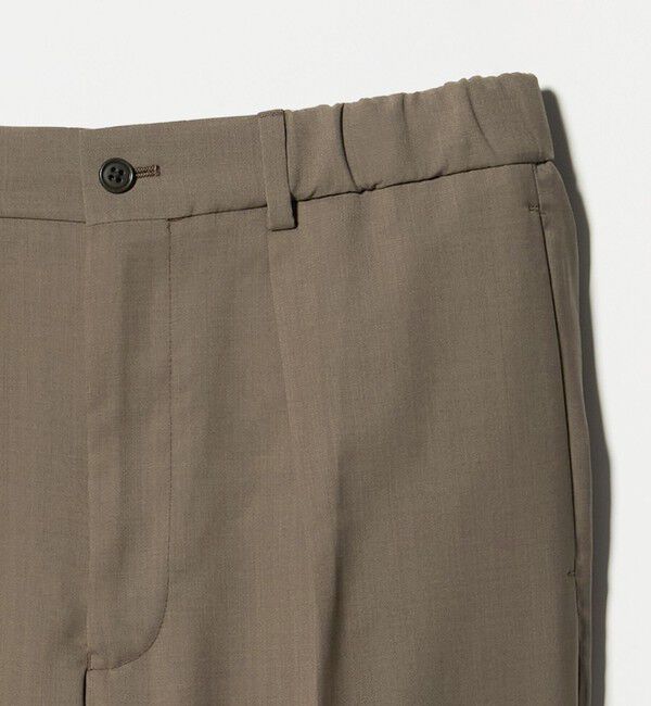 UNITED ARROWS green label relaxing「A+ air TWトロピカル 無地 リラックス イージー 1プリーツ セットアップ パンツ スラックス -ウォッシャブ」|スラックス|