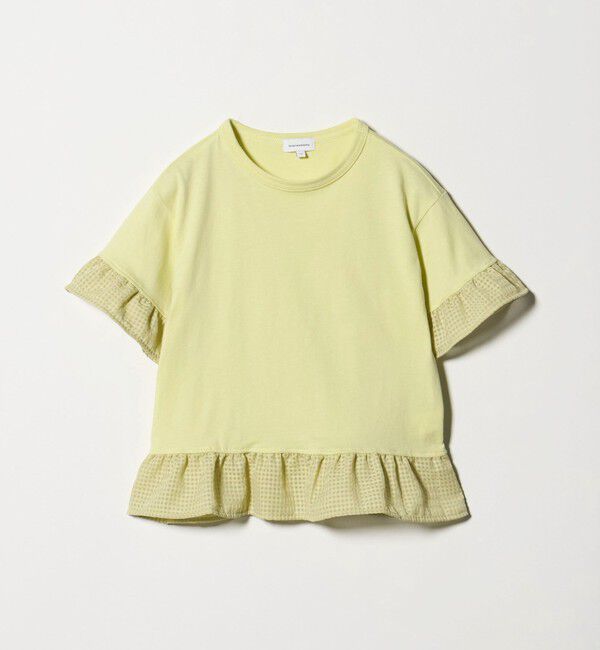 UNITED ARROWS green label relaxing「チェック フリル Tシャツ / キッズ 140cm-160cm」|Tシャツ・カットソー|YELLOW