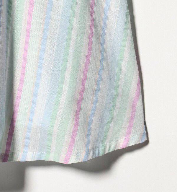 UNITED ARROWS green label relaxing「ストライプ ラッフル ワンピース / キッズ 100cm-130cm」|ワンピース|