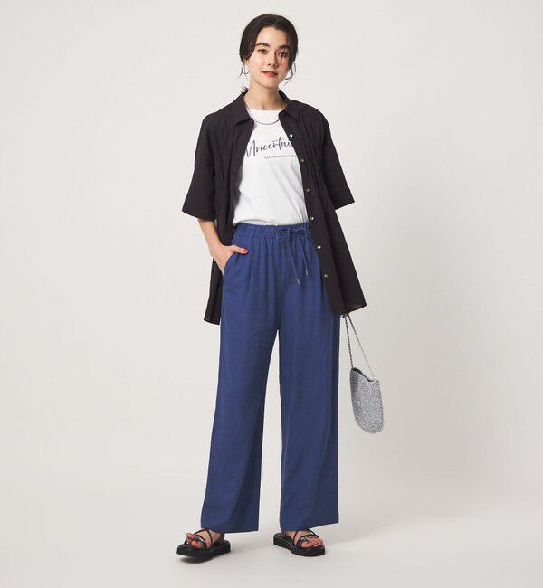 UNITED ARROWS green label relaxing「［size SHORT/TALLあり］BREEZE LINEN ブリーズリネン ワイド パンツ 3」|その他|
