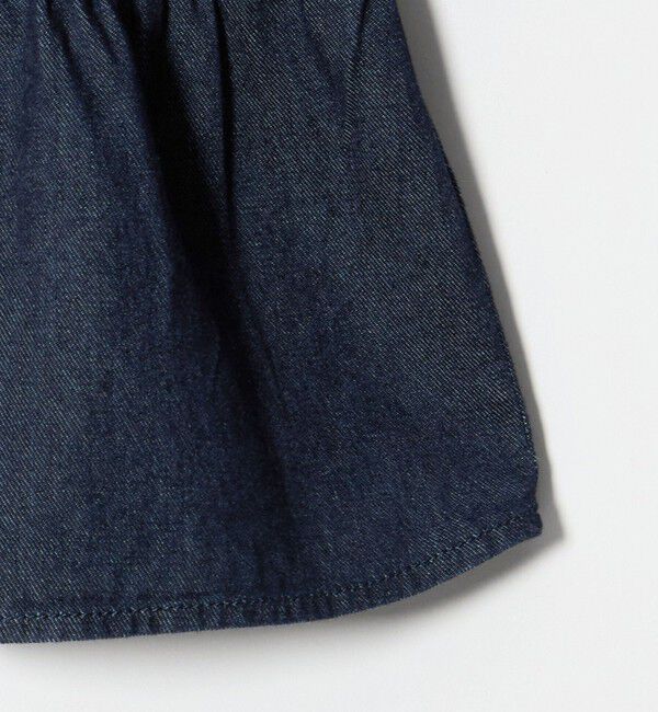 UNITED ARROWS green label relaxing「デニム スタンドカラー フリル ワンピース / キッズ 100cm-160cm」|ワンピース|