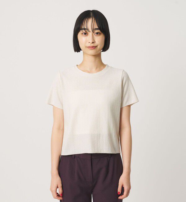 BEAUTY&YOUTH UNITED ARROWS「コットンポリエステル ラメ ショートスリーブ カットソー」|Tシャツ・カットソー|