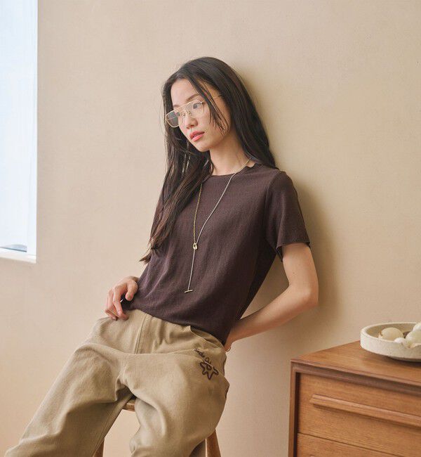 BEAUTY&YOUTH UNITED ARROWS「コットンポリエステル ラメ ショートスリーブ カットソー」|Tシャツ・カットソー|