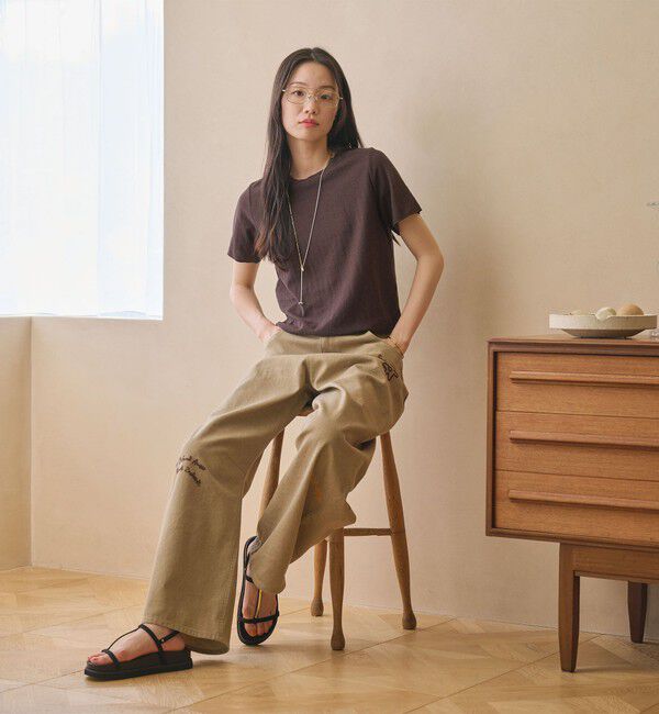 BEAUTY&YOUTH UNITED ARROWS「コットンポリエステル ラメ ショートスリーブ カットソー」|Tシャツ・カットソー|