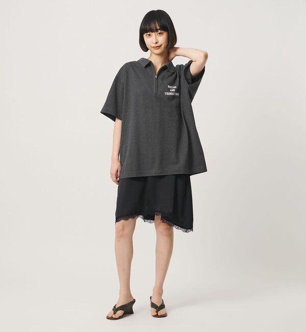 BEAUTY&YOUTH UNITED ARROWS「コットンポリエステル ジップ ビッグ ポロシャツ」|ポロシャツ|