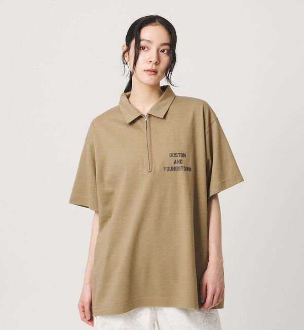 BEAUTY&YOUTH UNITED ARROWS「コットンポリエステル ジップ ビッグ ポロシャツ」|ポロシャツ|