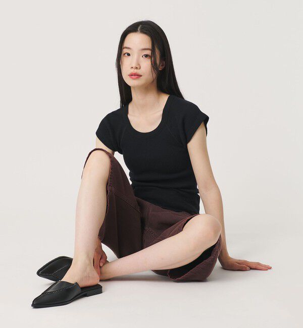 BEAUTY&YOUTH UNITED ARROWS「＜THAJA＞レザー ステッチ ポインテッド スライダー サンダル」|サンダル|