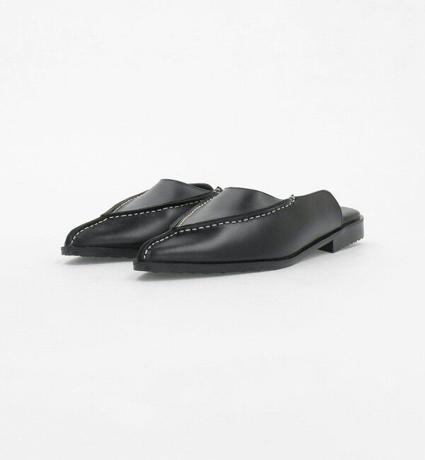BEAUTY&YOUTH UNITED ARROWS「＜THAJA＞レザー ステッチ ポインテッド スライダー サンダル」|サンダル|