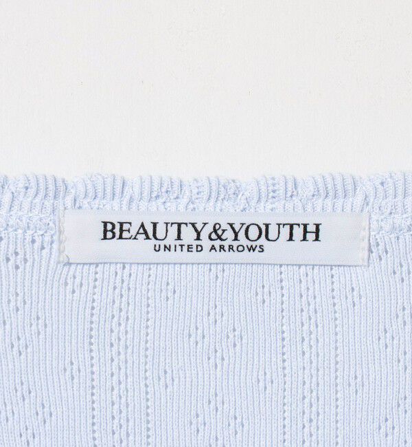 BEAUTY&YOUTH UNITED ARROWS「コットン パターンメッシュ ショートスリーブ カーディガン ウォッシャブル」|カーディガン|