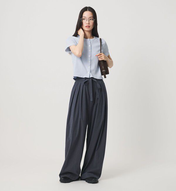 BEAUTY&YOUTH UNITED ARROWS「コットン パターンメッシュ ショートスリーブ カーディガン ウォッシャブル」|カーディガン|