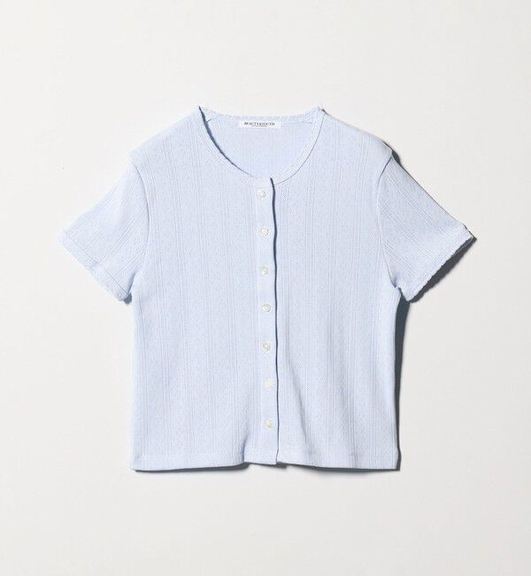 BEAUTY&YOUTH UNITED ARROWS「コットン パターンメッシュ ショートスリーブ カーディガン ウォッシャブル」|カーディガン|